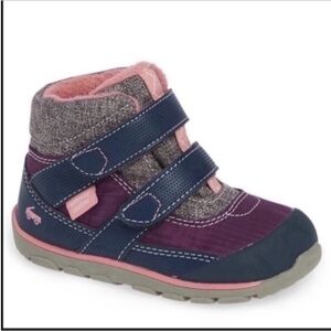 See Kai Run Atlas II Waterproof Insulated Snow Boots Shoes Purple Baby Girl NWT